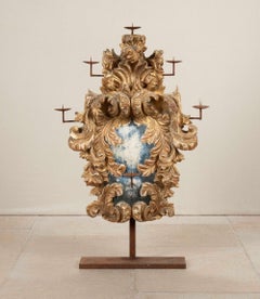 Late 18th Century Italian Carved Giltwood Cartouche