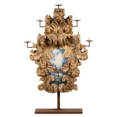 Late 18th Century Italian Carved Giltwood Cartouche
