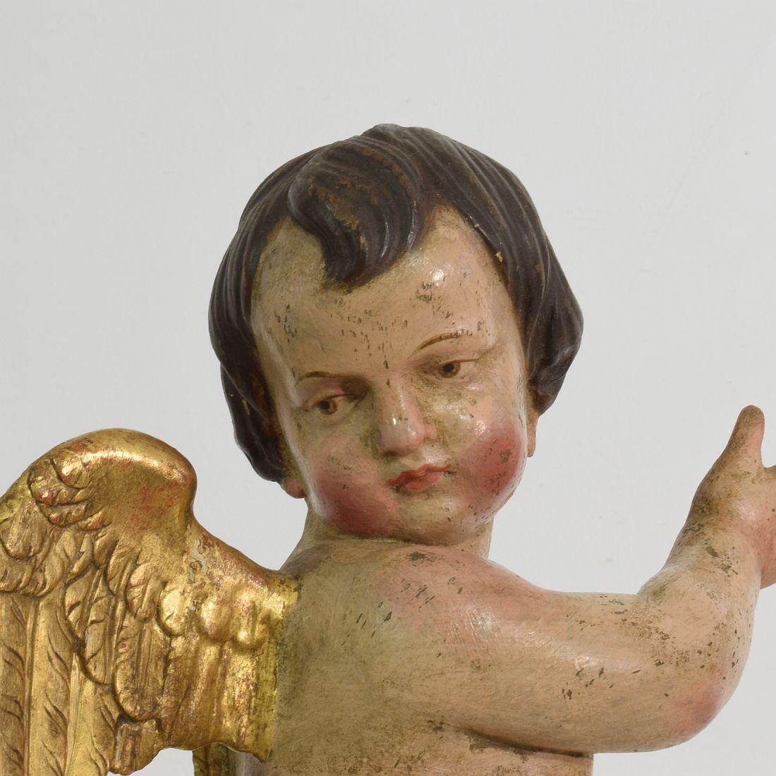 Late 18th Century, Italian Carved Wood Baroque Angel 9