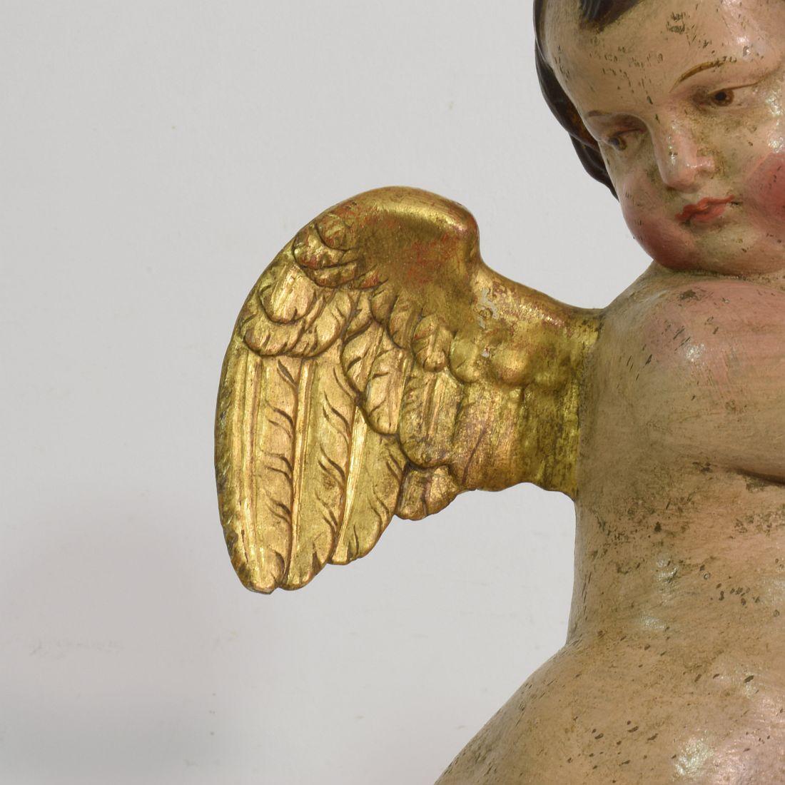 Late 18th Century, Italian Carved Wood Baroque Angel 11