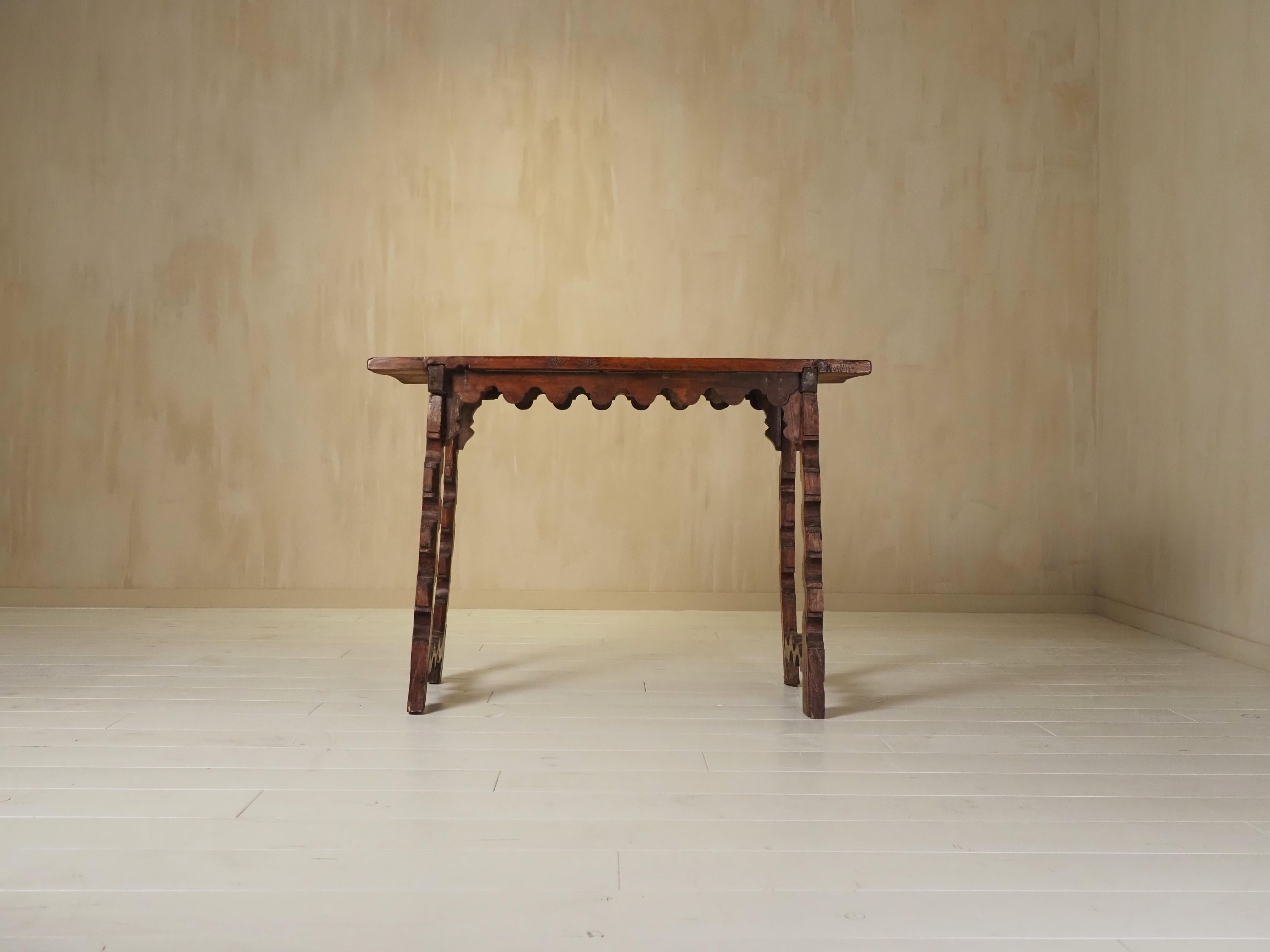 An elegant late 18th-century Italian console or side table, beautifully hand-carved and rich in classical character. Crafted from solid wood.

Originally intended as a decorative wall or hallway piece, this console perfectly balances sophistication