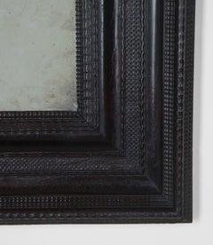 Late 18th Century Italian Ebonised Ripple Mirror