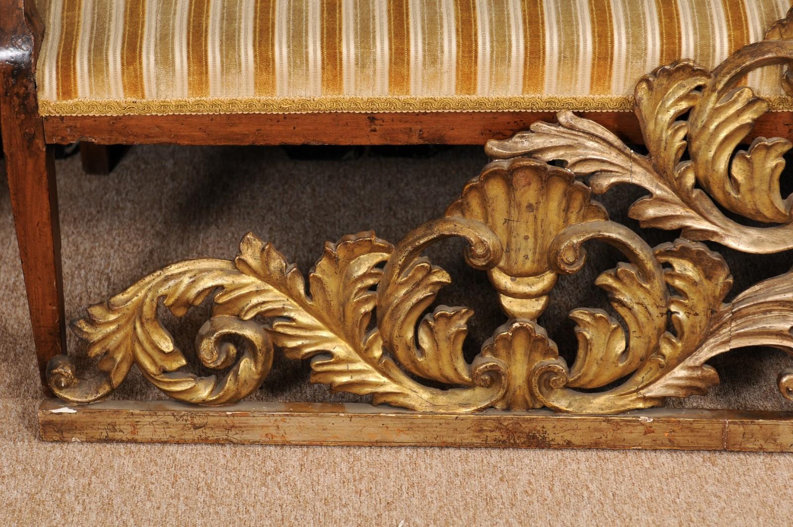 Late 18th Century Italian Gilt & Silvered Wood Architectural Fragment/Overdoor w 2