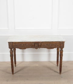 Late 18th Century Italian Gilt Wood Console Table