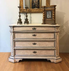 Late 18th Century Italian Louis XIV Painted Chest of Drawers