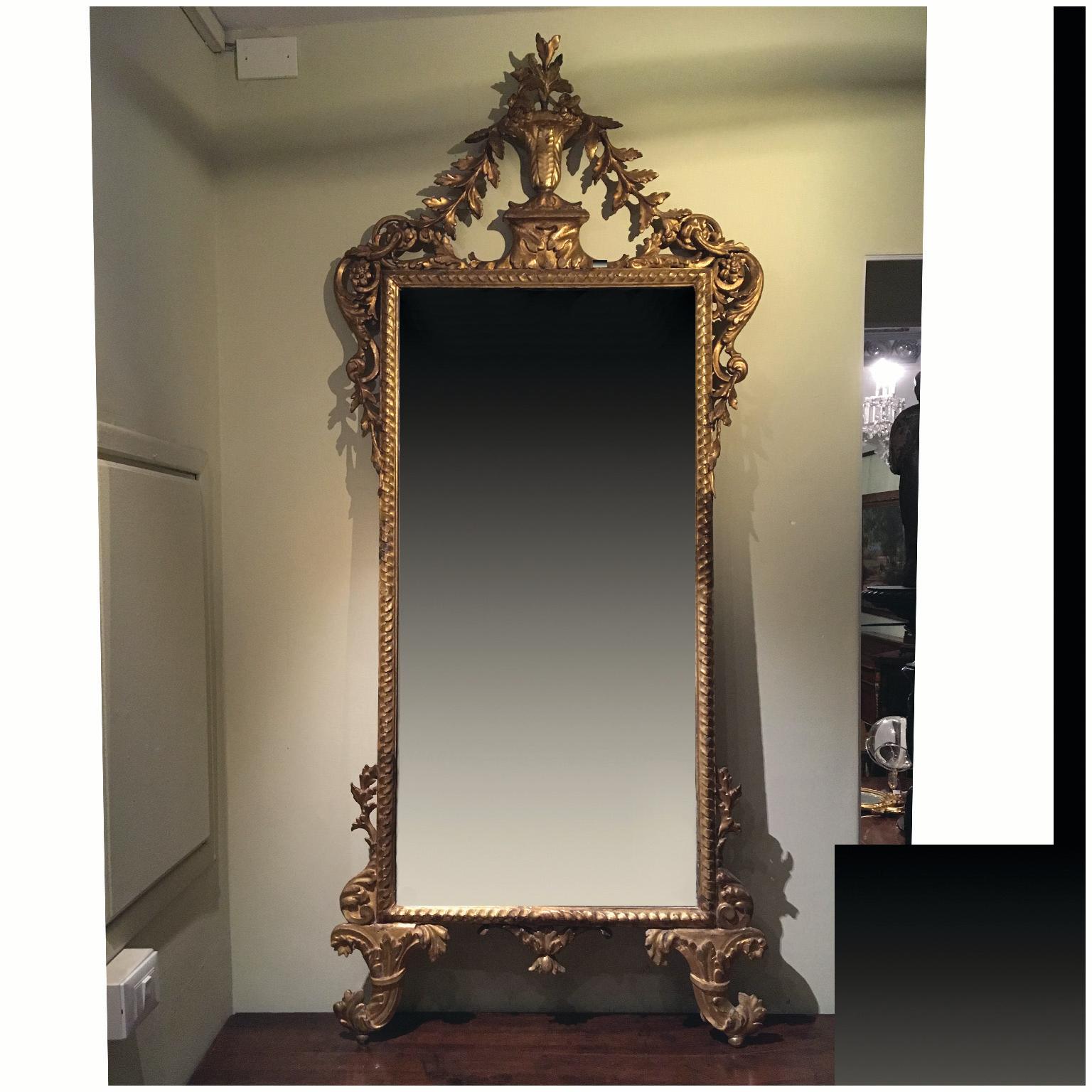 Late 18th Century, Italian Louis XVI Giltwood Mirror 6