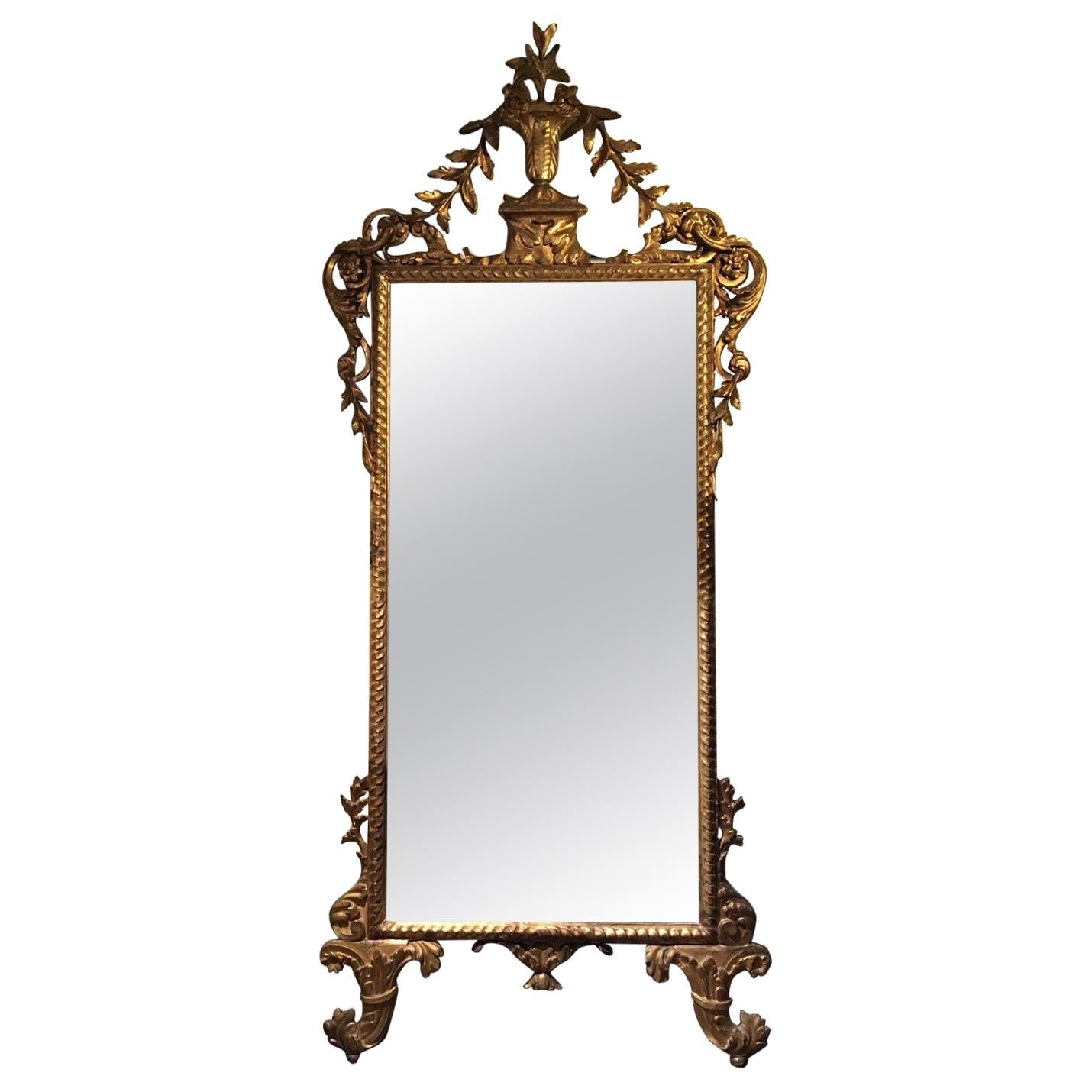 Late 18th Century, Italian Louis XVI Giltwood Mirror