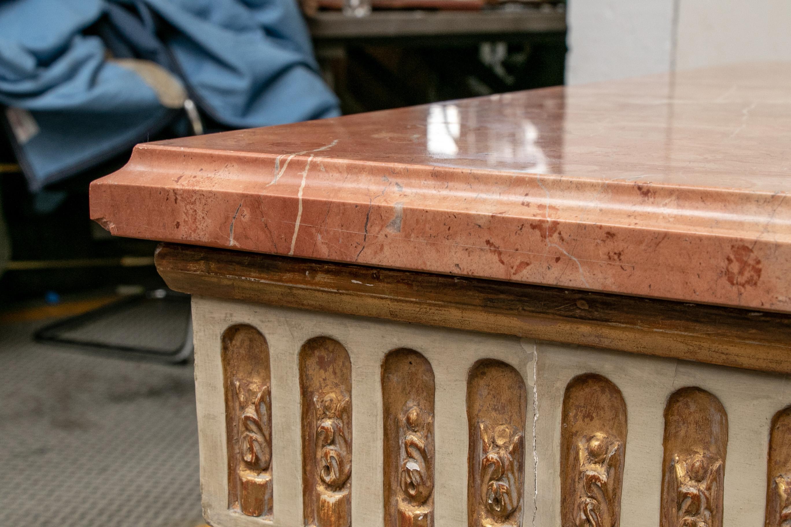 Late 18th Century Italian Marble Top Console In Good Condition In Bridgeport, CT
