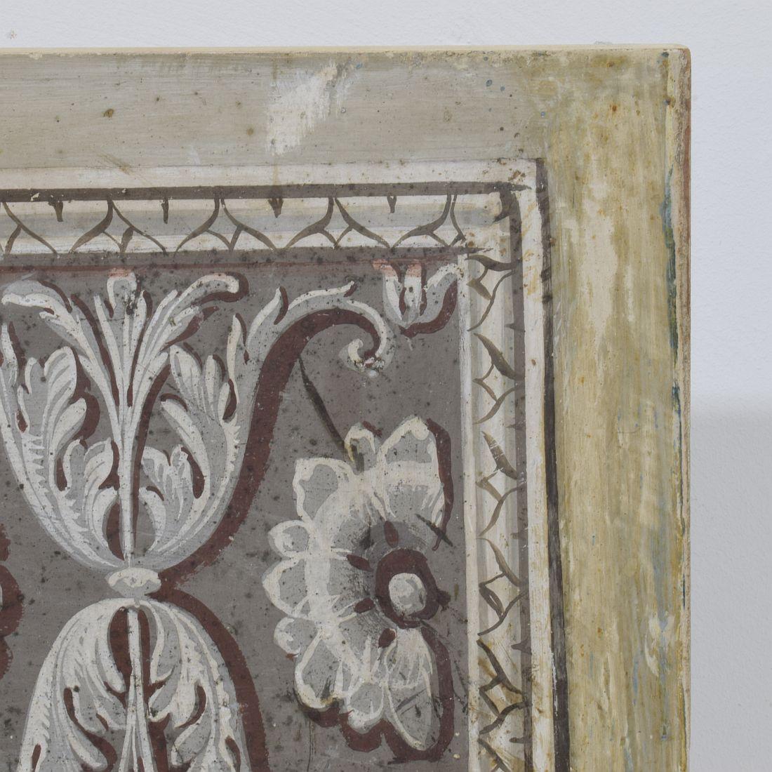 Pannello dipinto a mano neoclassico italiano della fine del XVIII secolo in vendita 4