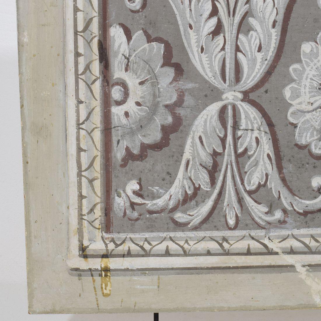 Late 18th century Italian Neo Classical Hand Painted Panel For Sale 5