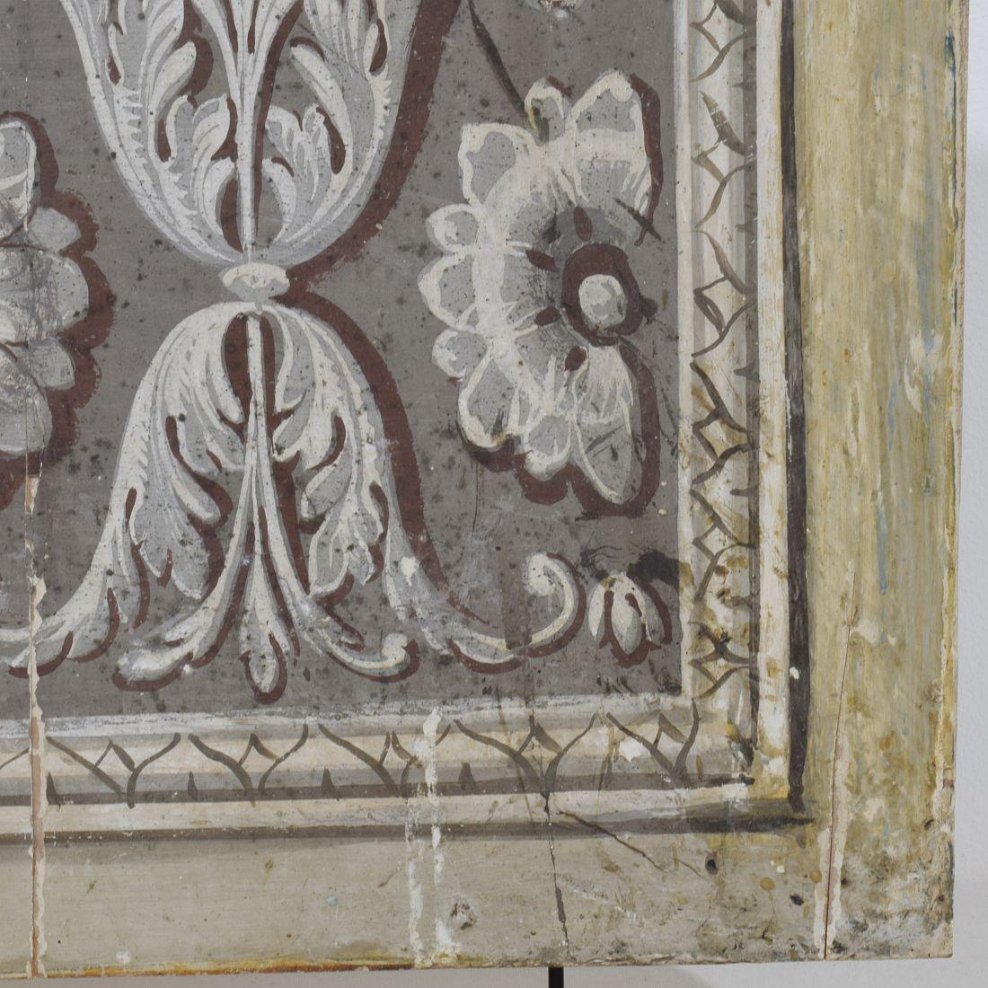 Late 18th century Italian Neo Classical Hand Painted Panel For Sale 7