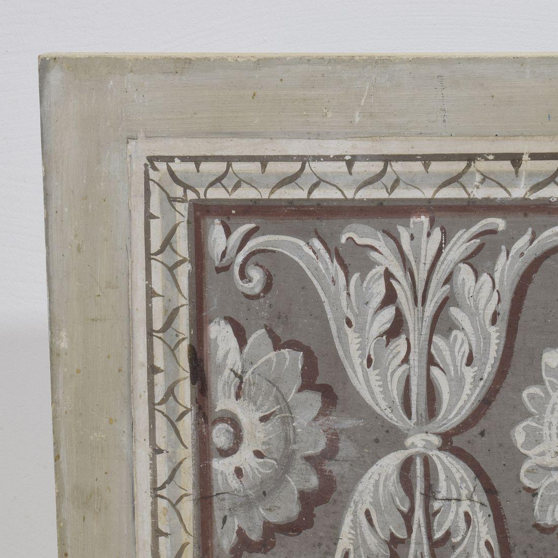 Pannello dipinto a mano neoclassico italiano della fine del XVIII secolo in vendita 2