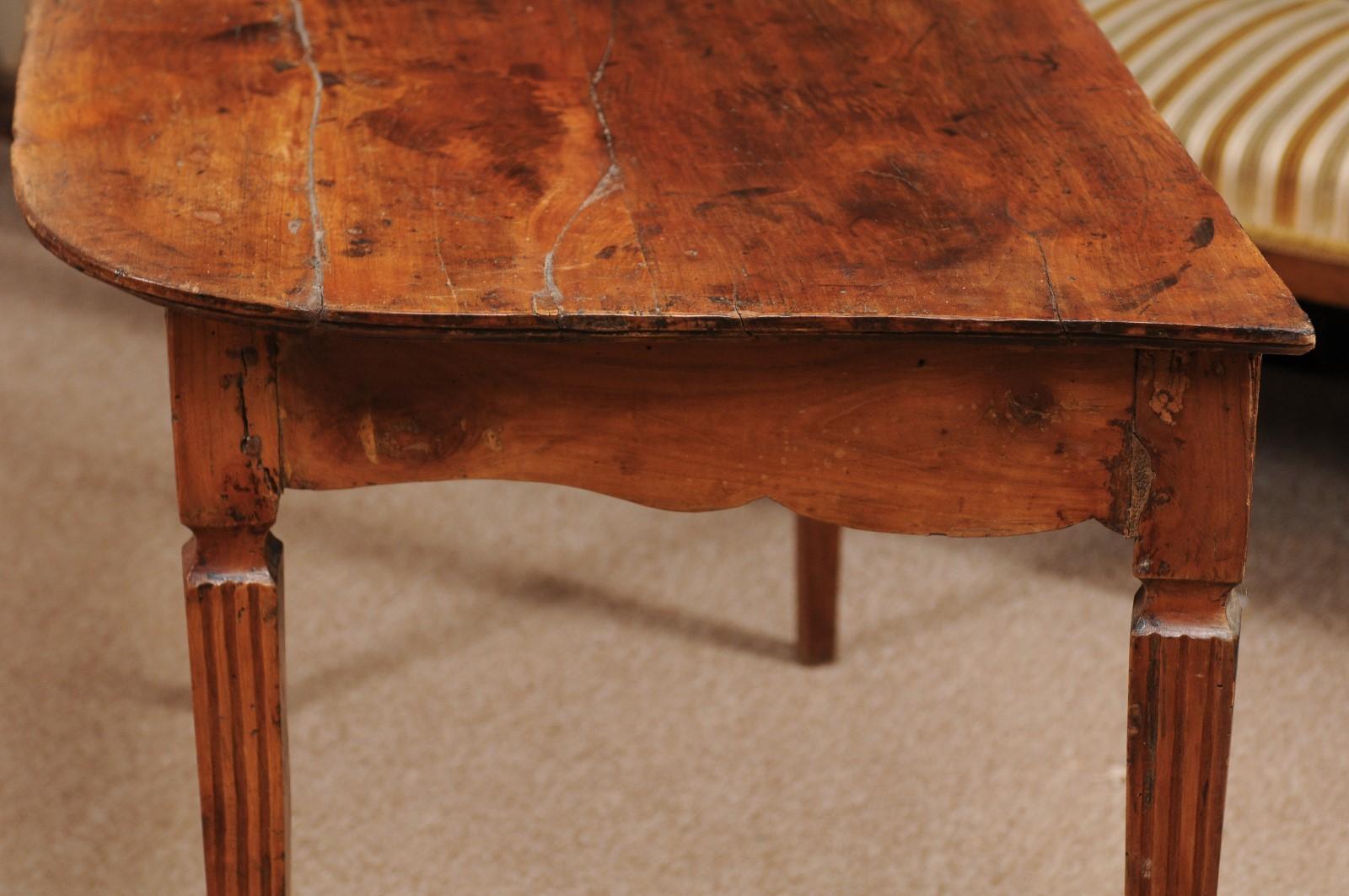 Late 18th Century Italian Neoclassical Fruitwood Console Table 7