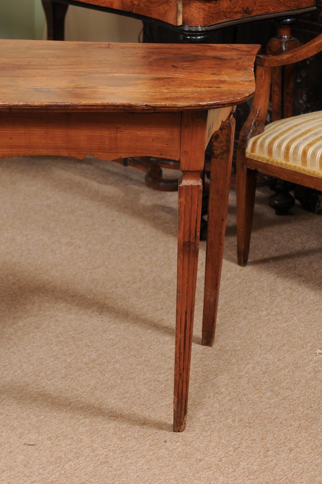 Late 18th Century Italian Neoclassical Fruitwood Console Table 1