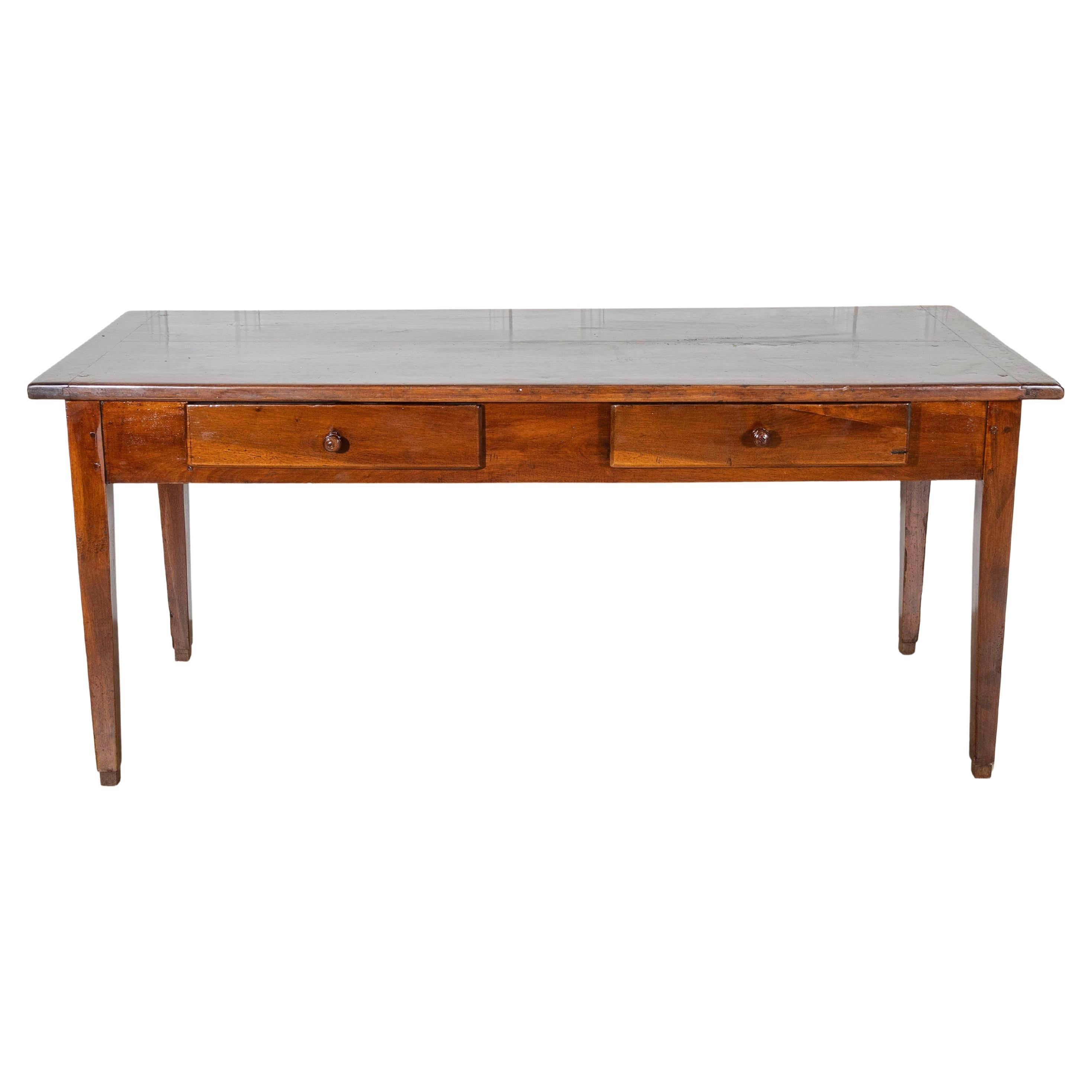 Late 18th-Century Italian Neoclassical Walnut Writing Table