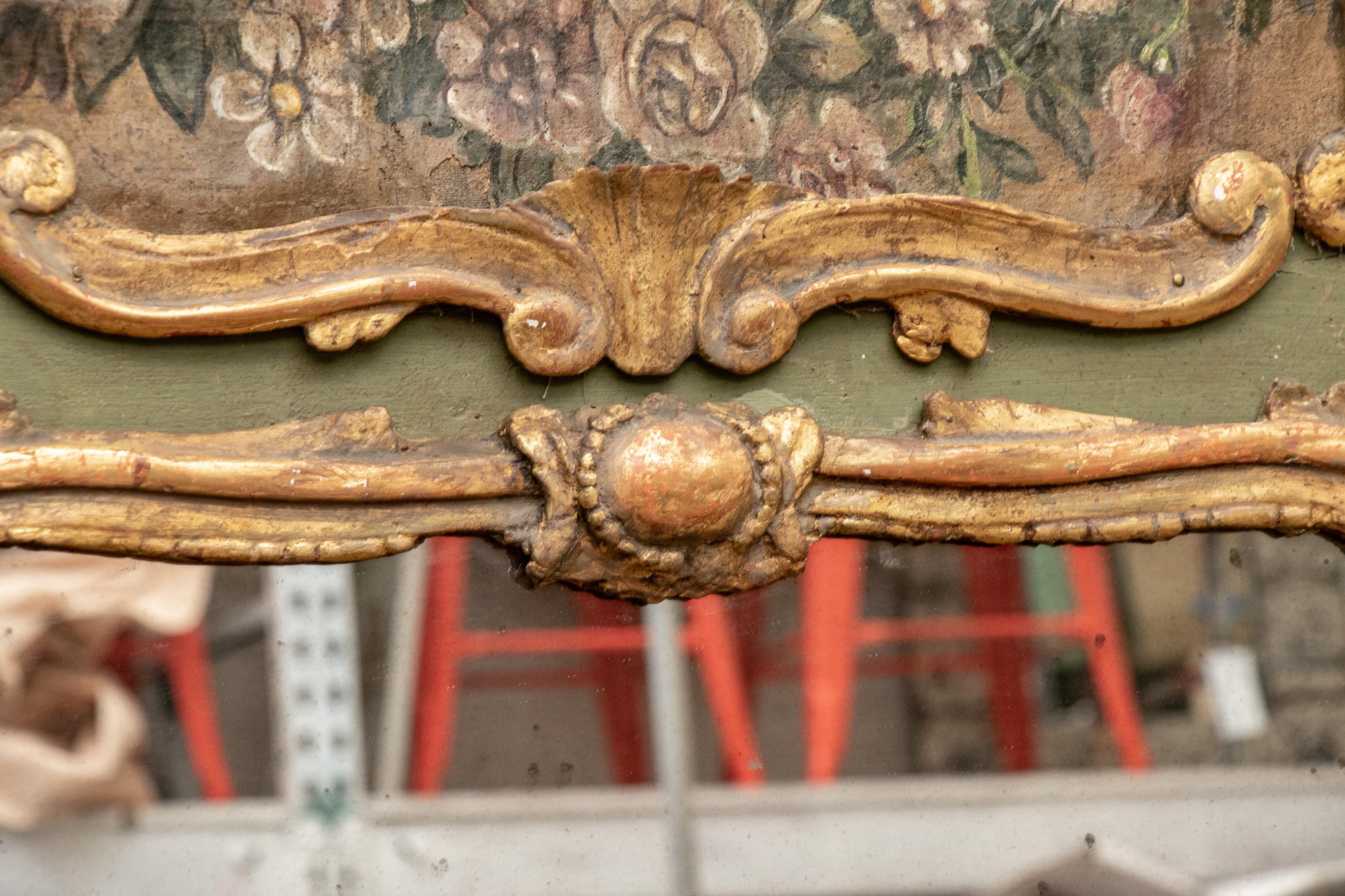 Late 18th Century French Louis XV Style Trumeau Mirror For Sale 3