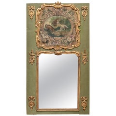 Antique Late 18th Century French Louis XV Style Trumeau Mirror