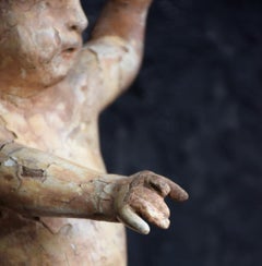 Late 18th Century Italian Putto Hand Carved Religious Angel Cherub Figure