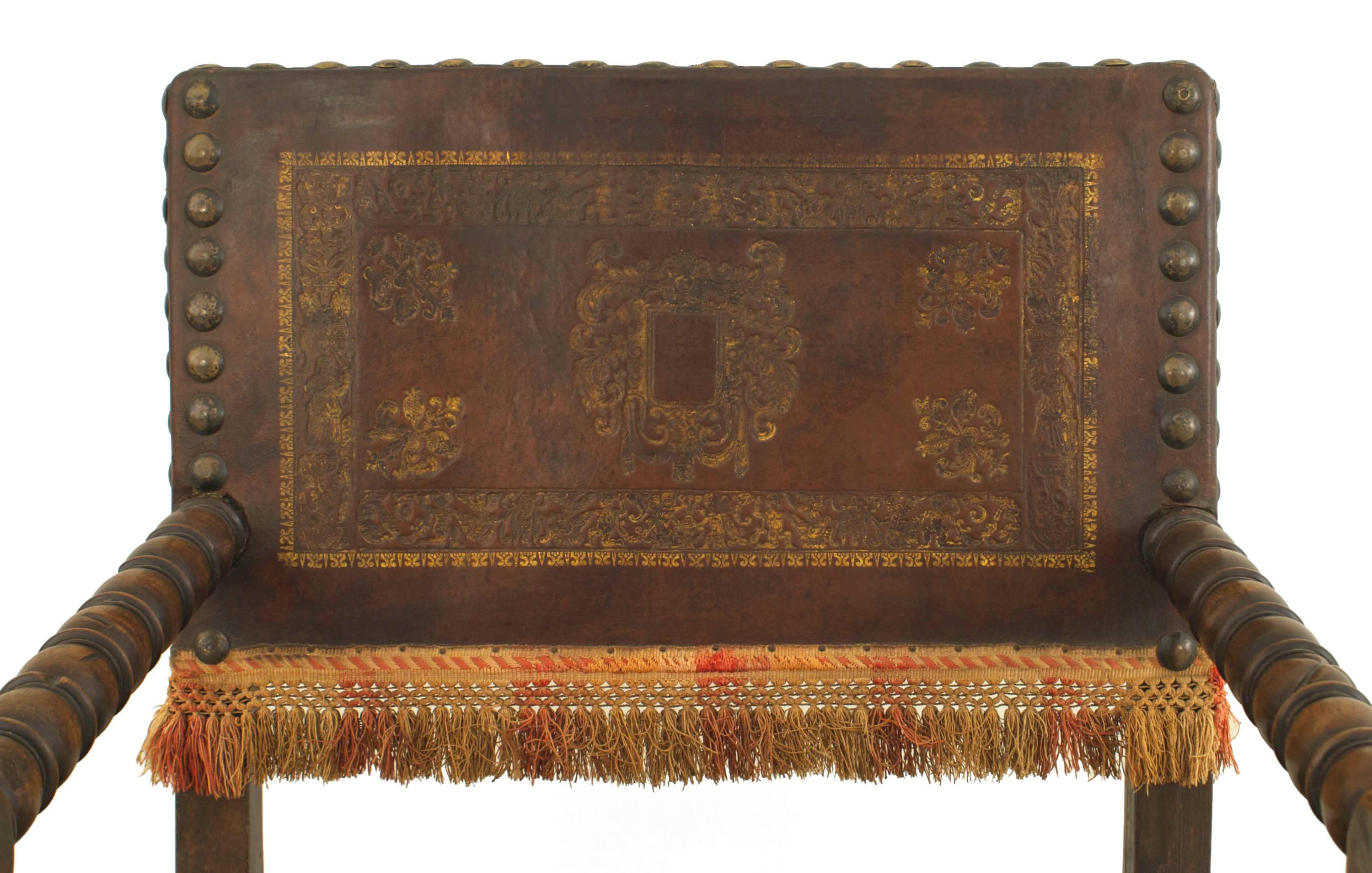 Fauteuil en noyer de la Renaissance italienne Bon état - En vente à Queens, NY