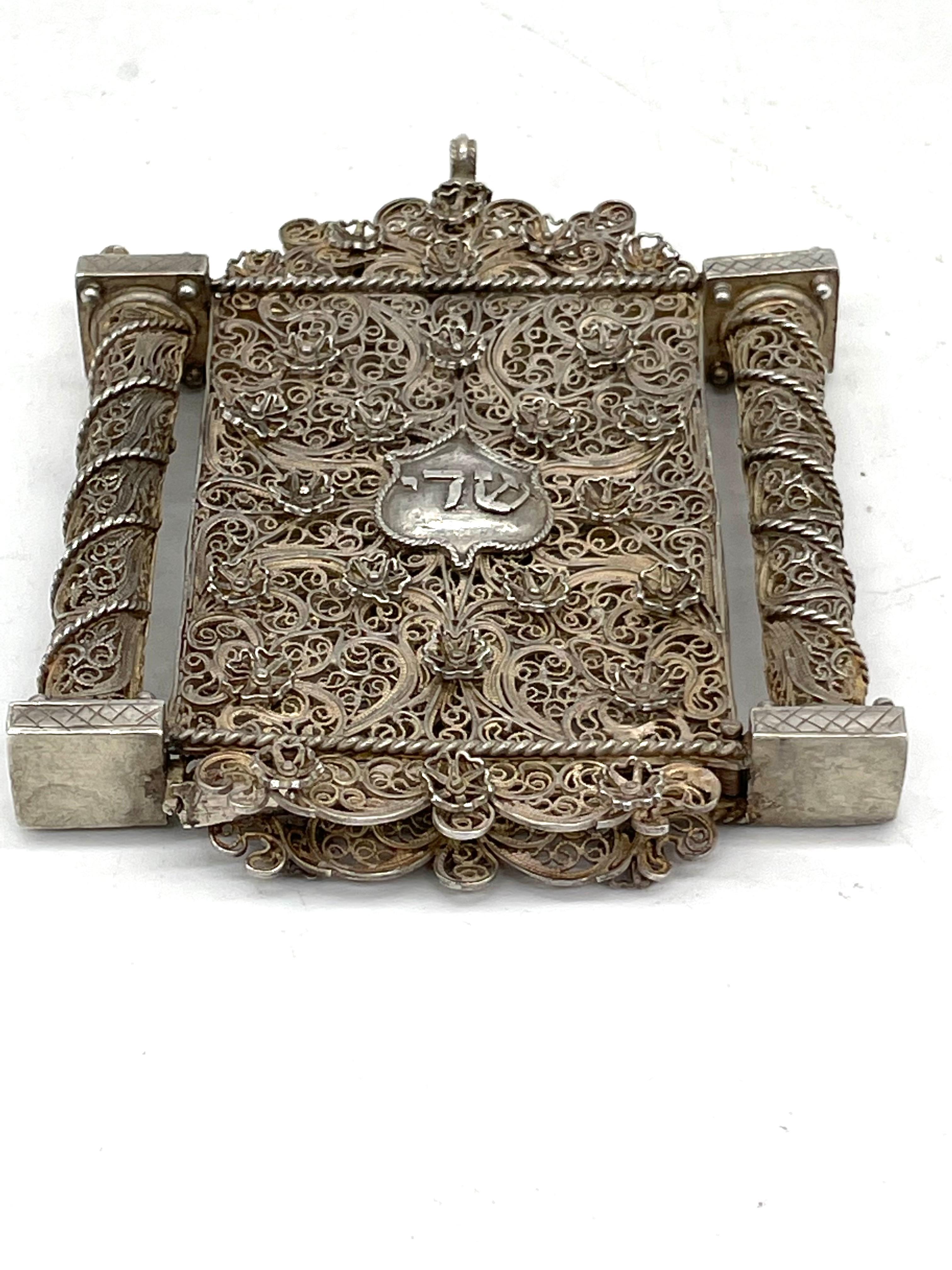 Baroque Late 18th Century Italian Silver Filigree Amulet