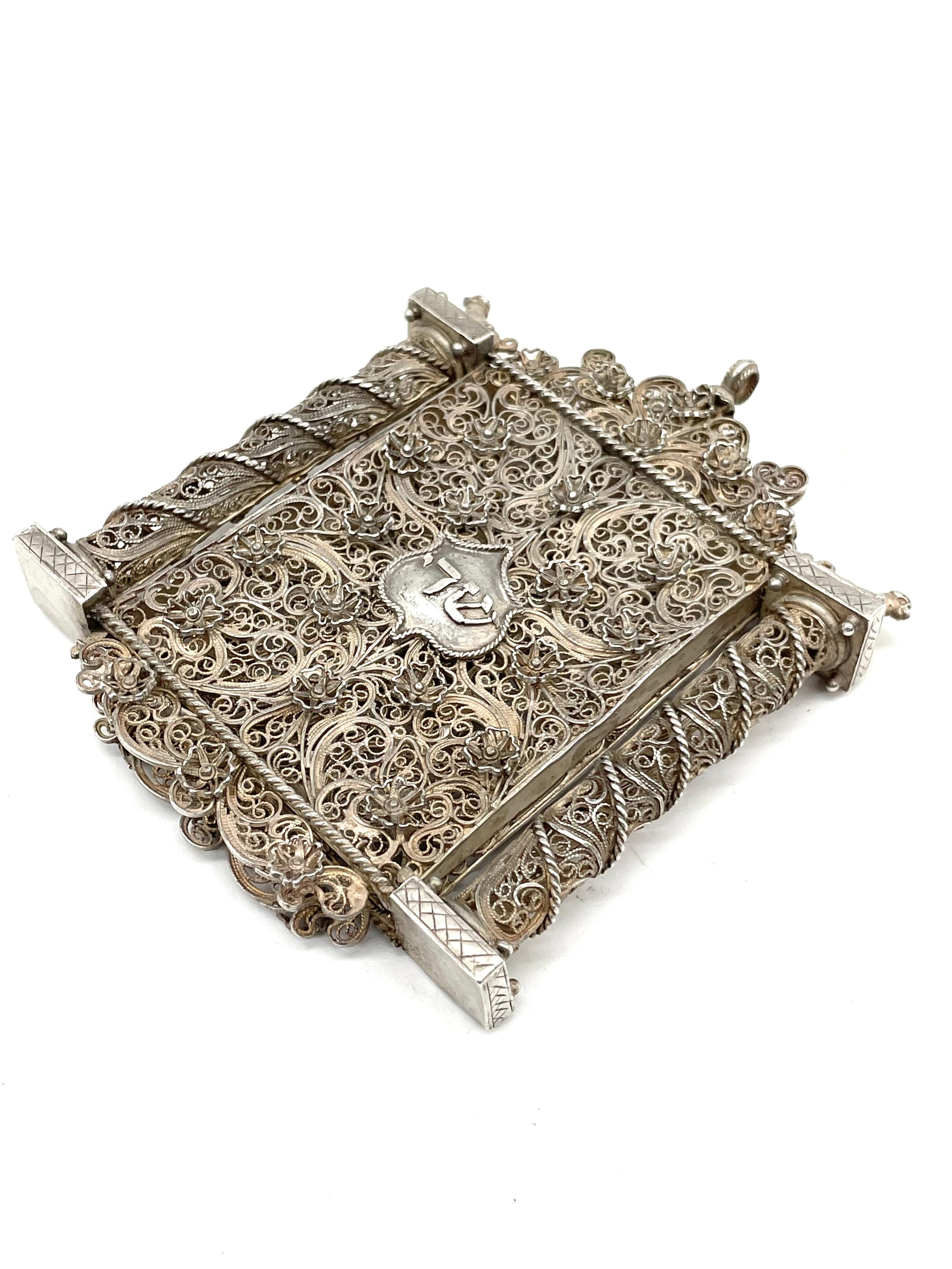 Hand-Crafted Late 18th Century Italian Silver Filigree Amulet