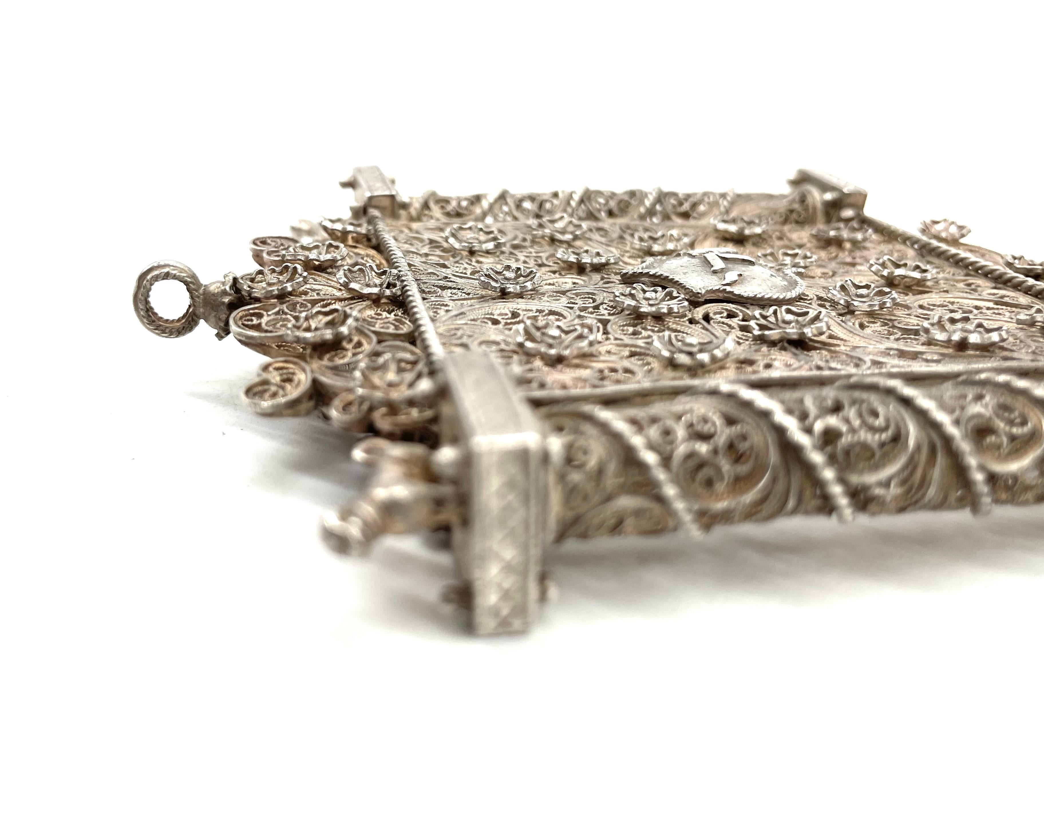 Late 18th Century Italian Silver Filigree Amulet 4