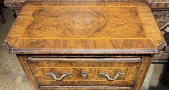 Late 18th Century Italian Three Drawer Diminutive Walnut Chest with Burl Inlay