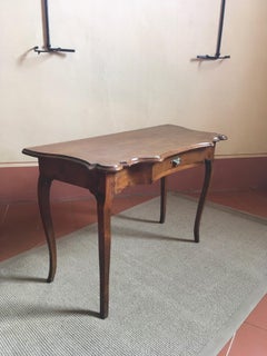 Italy Late 18th Century Regency Walnut Console or Wall Desk Hand Carved