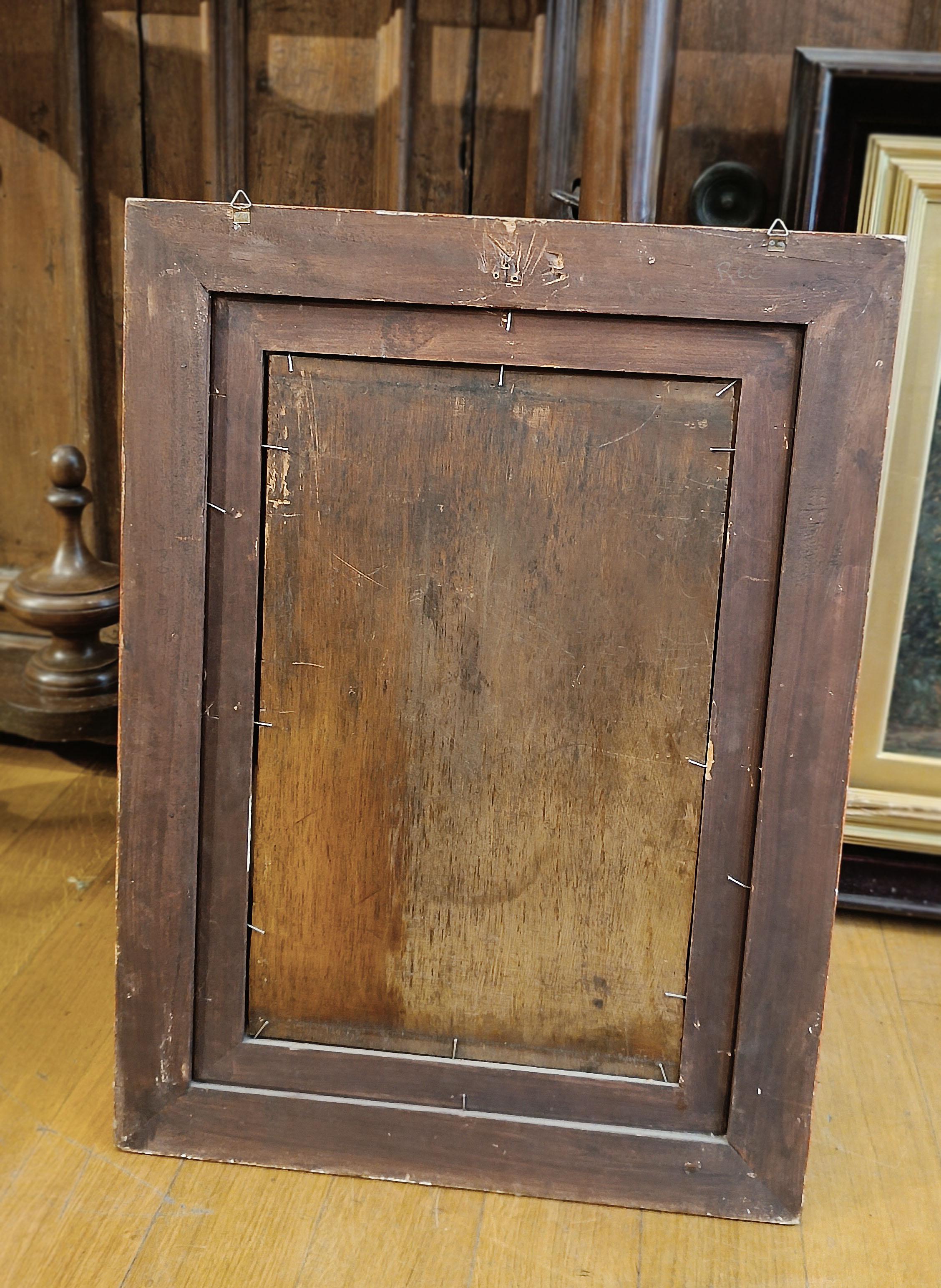 LATE 18th CENTURY LANDSCAPE PAINTING WITH FIGURES For Sale 3