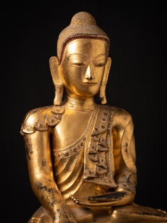 Ende des 18. Jahrhunderts: Große und außergewöhnliche antike buddhistische Statue aus Burma