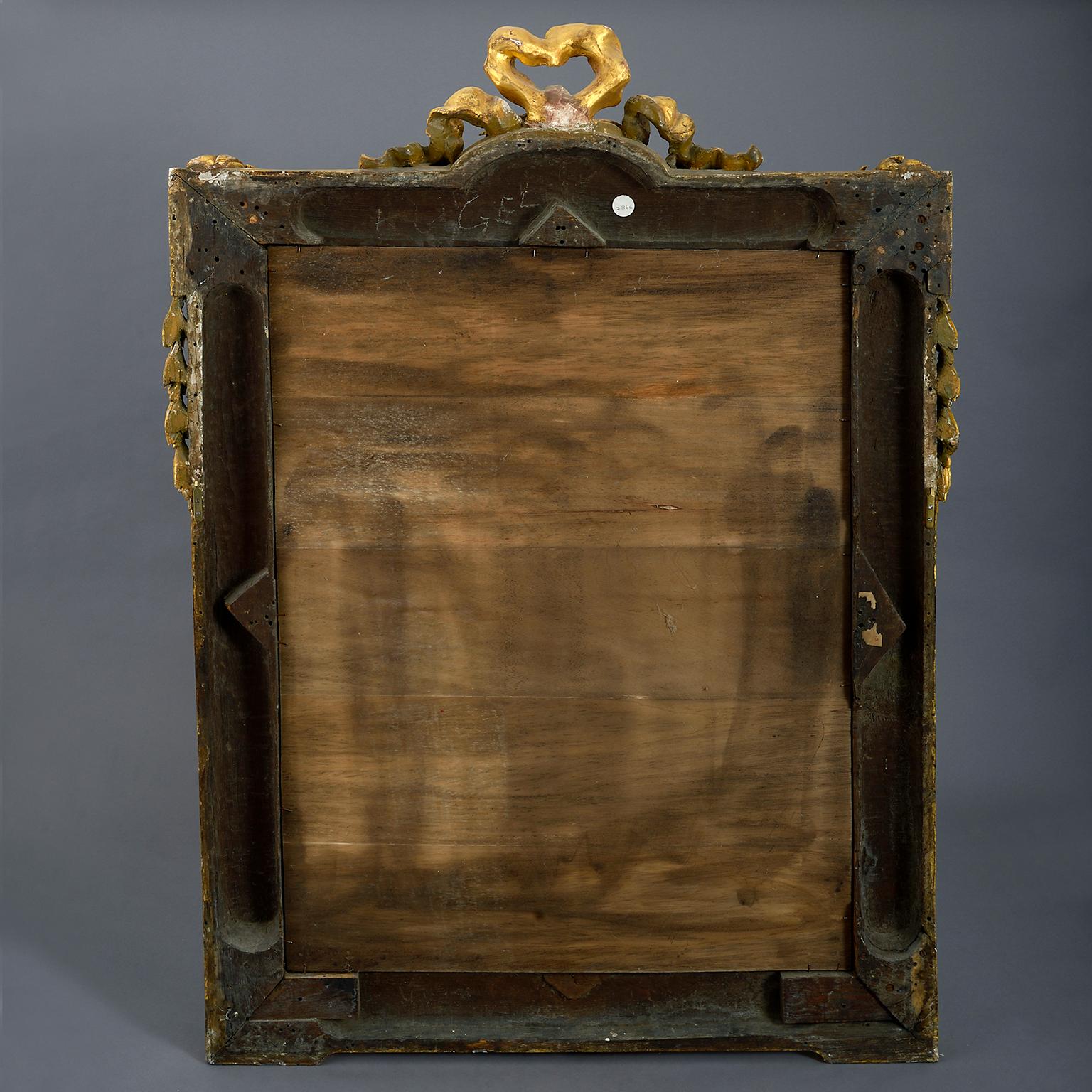 Late 18th Century Large Early Louis XVI Carved Giltwood Mirror In Good Condition In London, GB