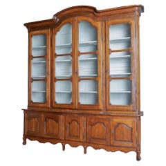 Grande libreria francese della fine del 18° secolo, mobile da esposizione Deux Corps