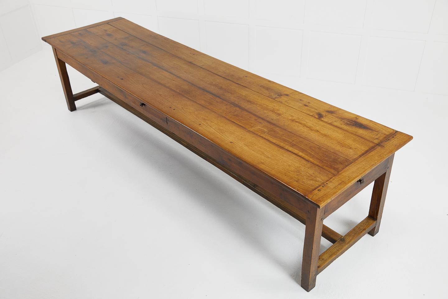 Late 18th Century Large French Cherrywood Farmhouse Table 1