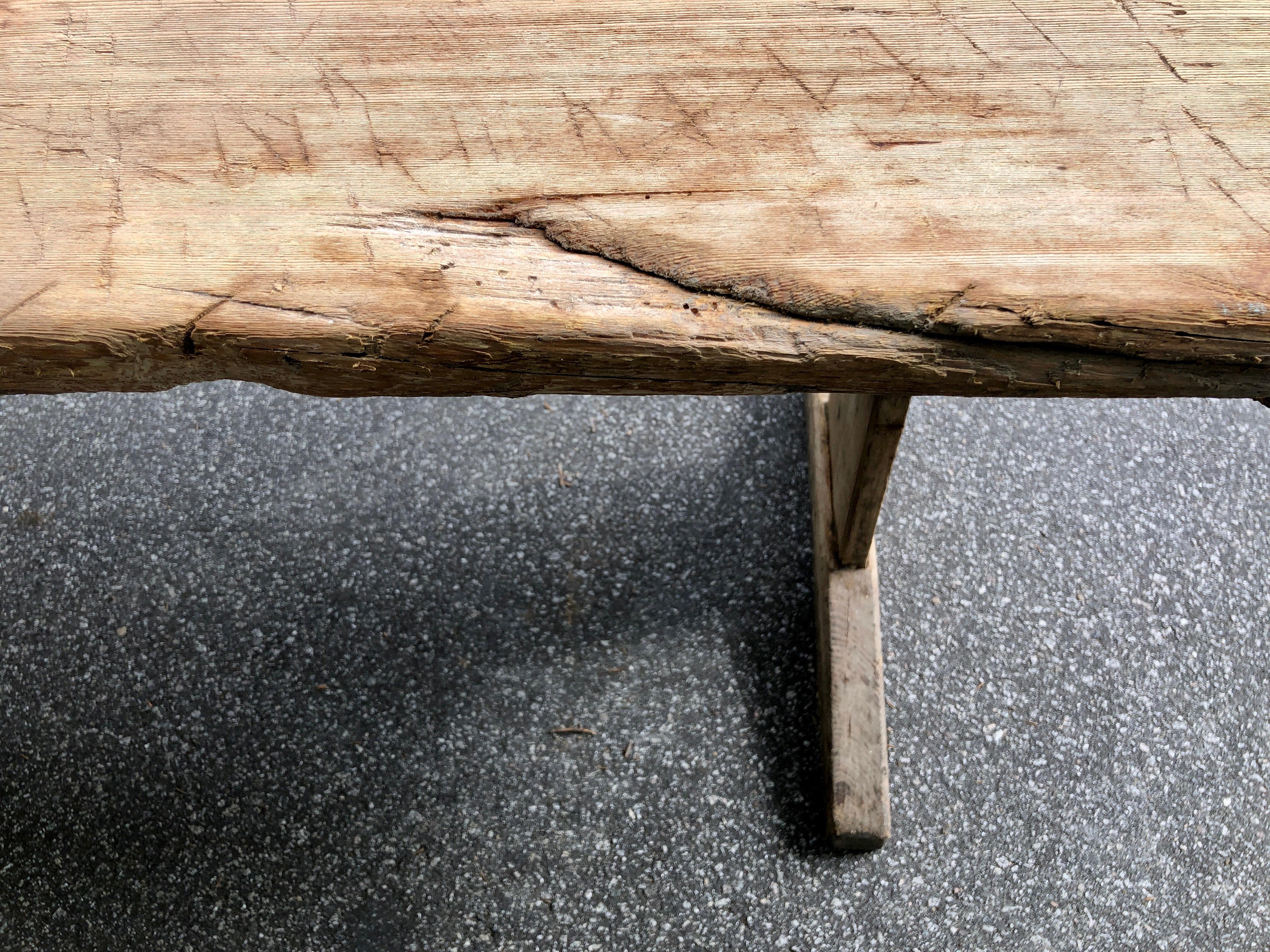 Pine Late 18th Century Large Swedish Trestle Table