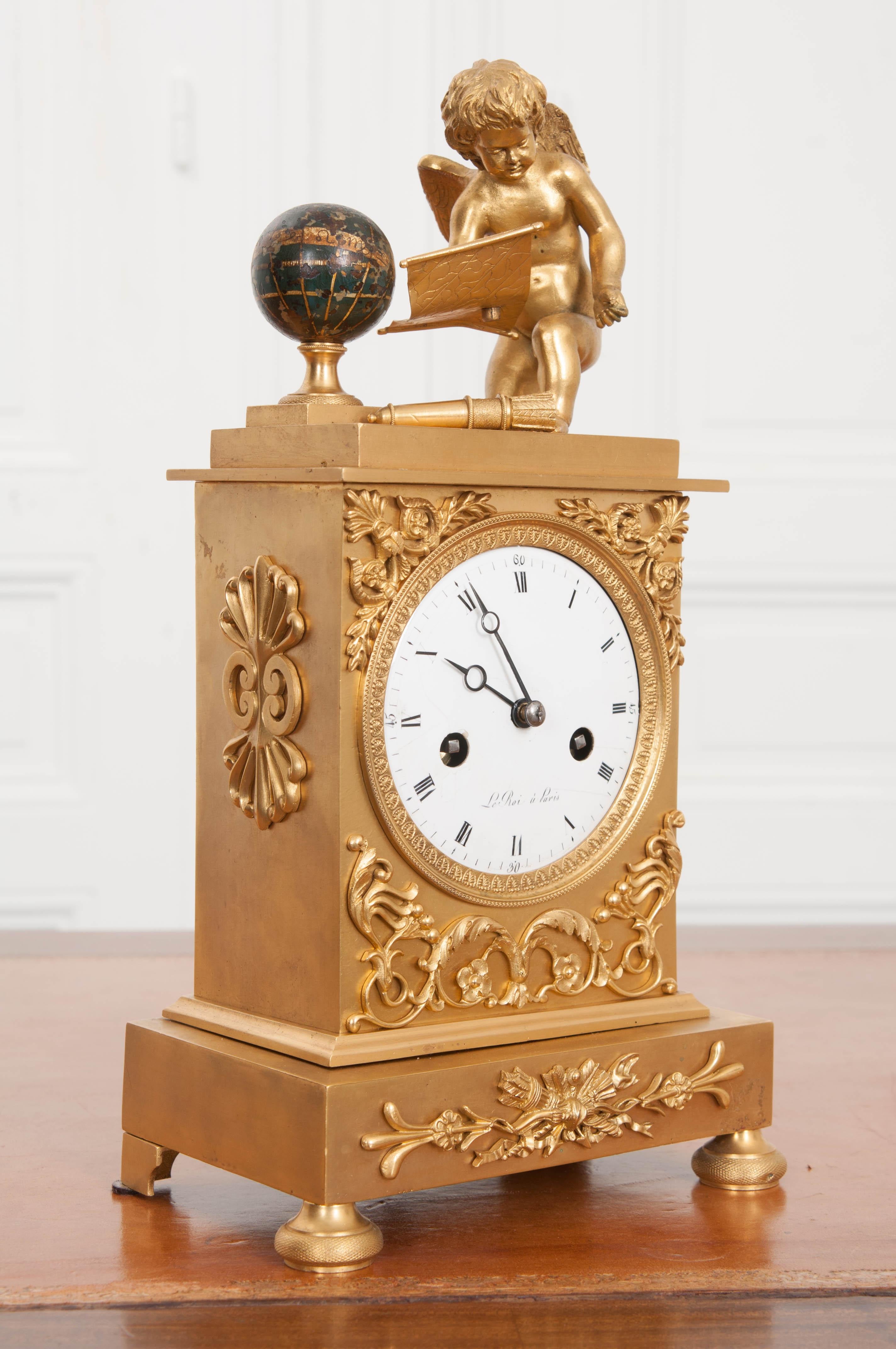 fire gilded clock