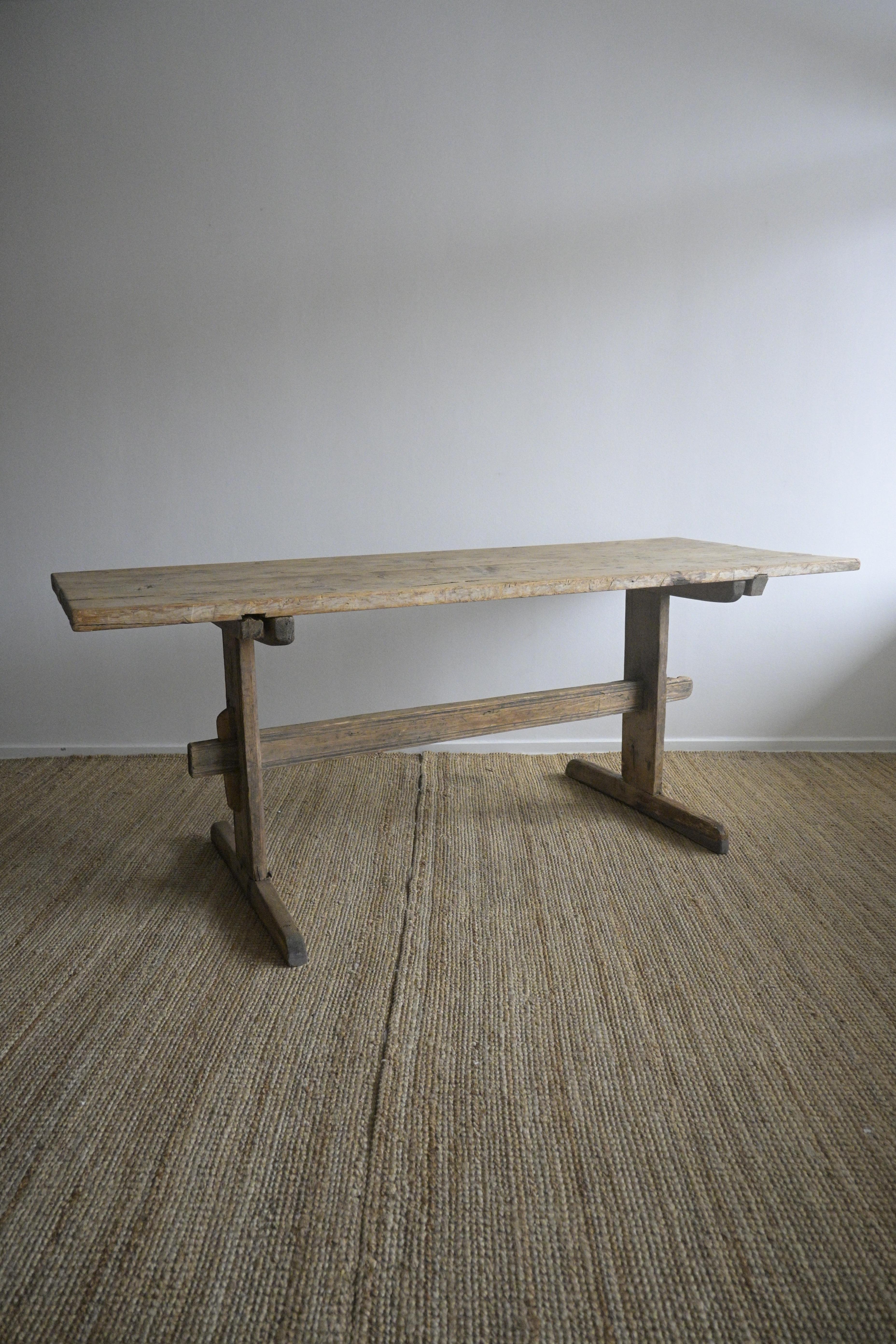 Swedish Late 18th-century long Trestle Table from Sweden For Sale