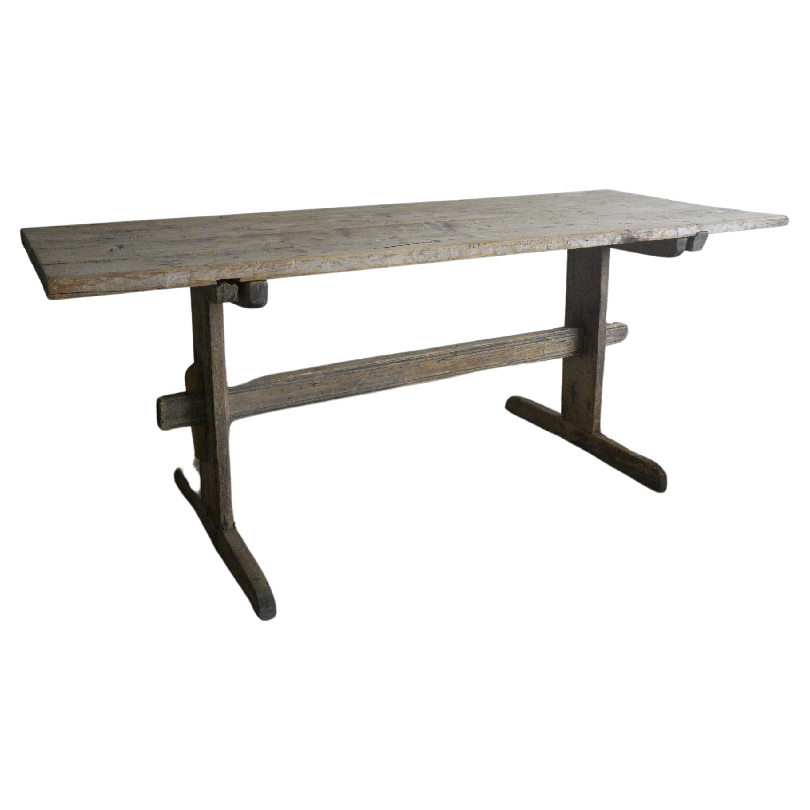 Late 18th-century long Trestle Table from Sweden For Sale