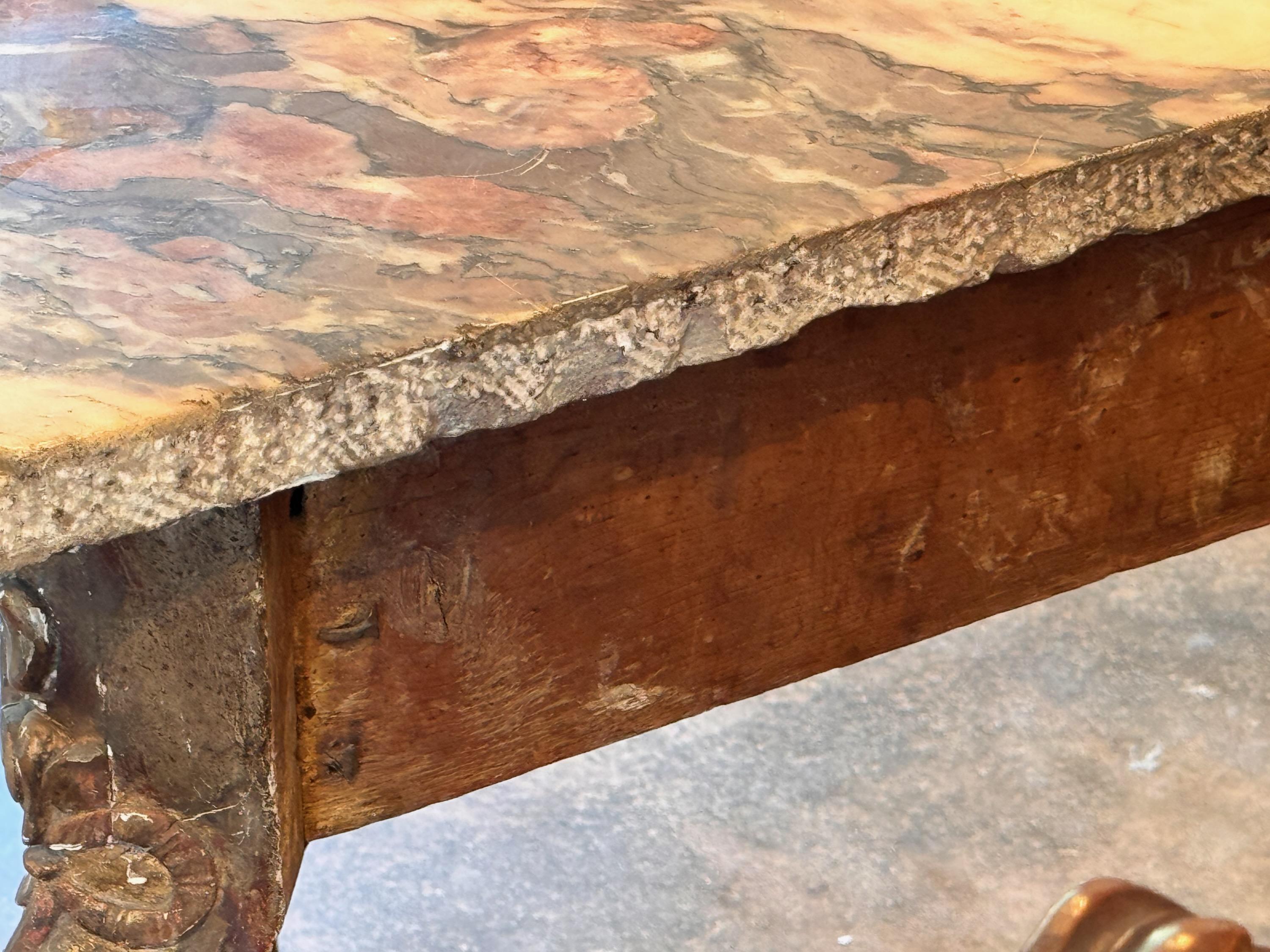 Late 18th Century Louis XV Giltwood Console For Sale 5