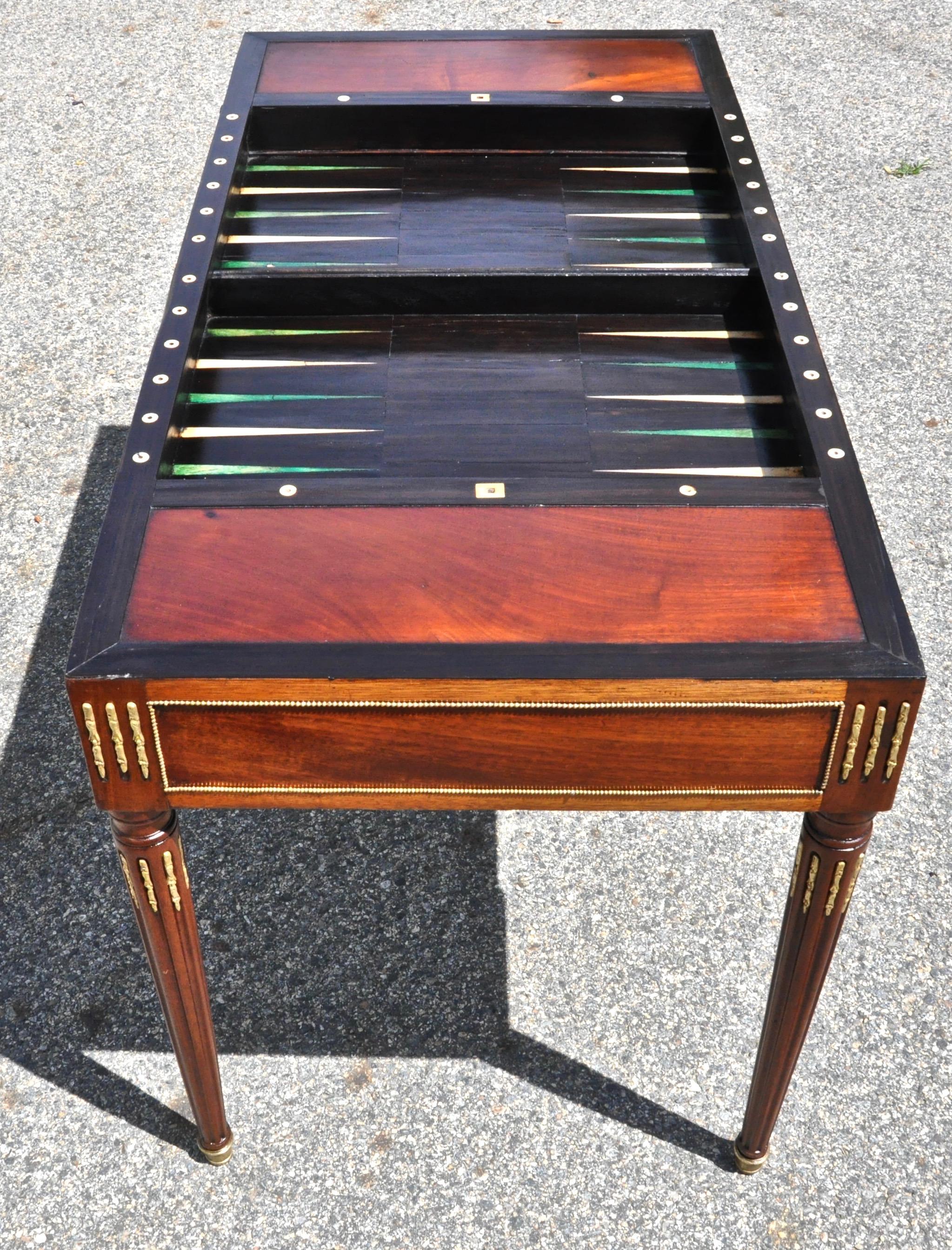 Late 18th Century Louis XVI Backgammon or Trictrac Game Table 5