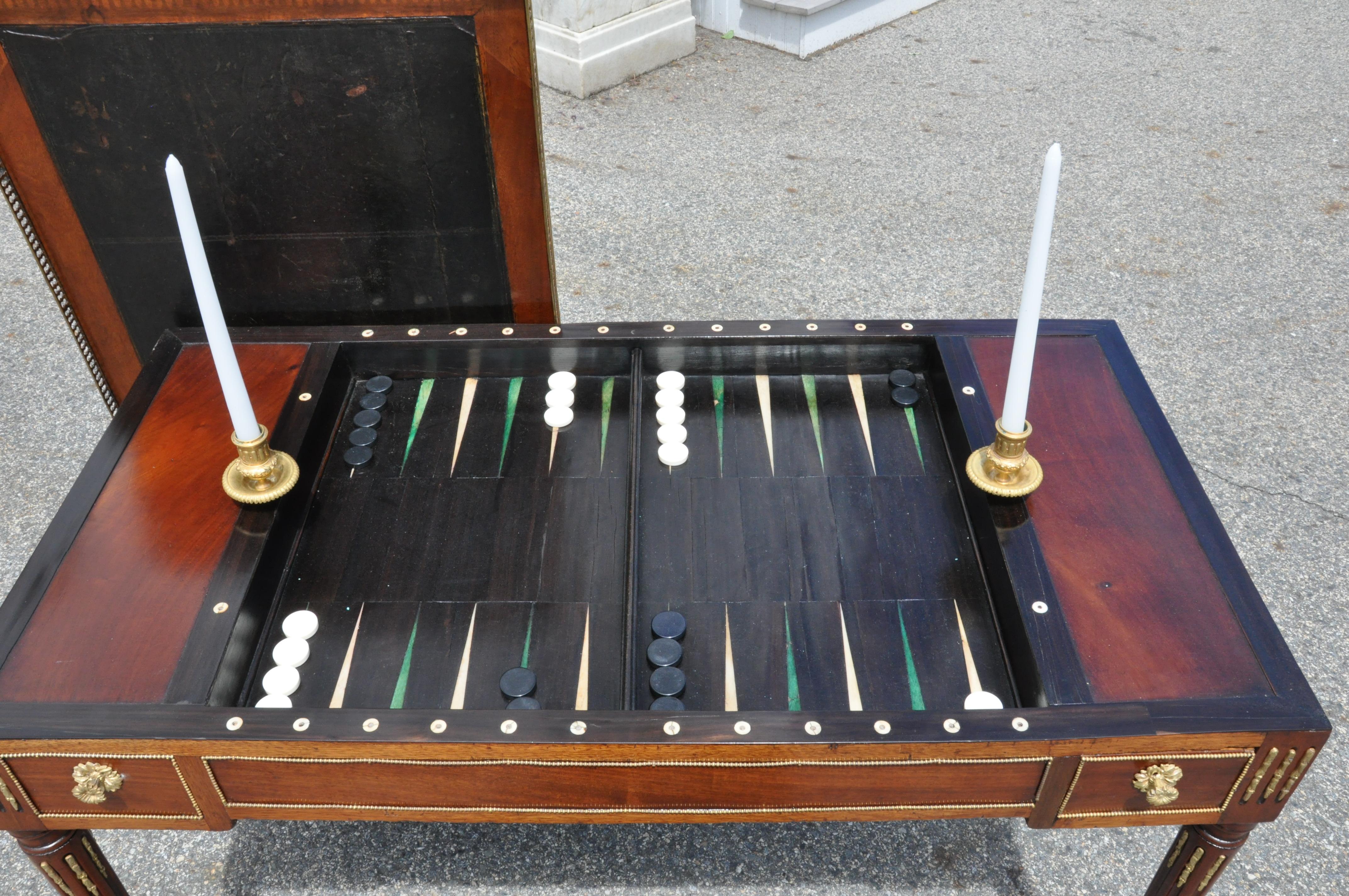 Late 18th Century Louis XVI Backgammon or Trictrac Game Table 7