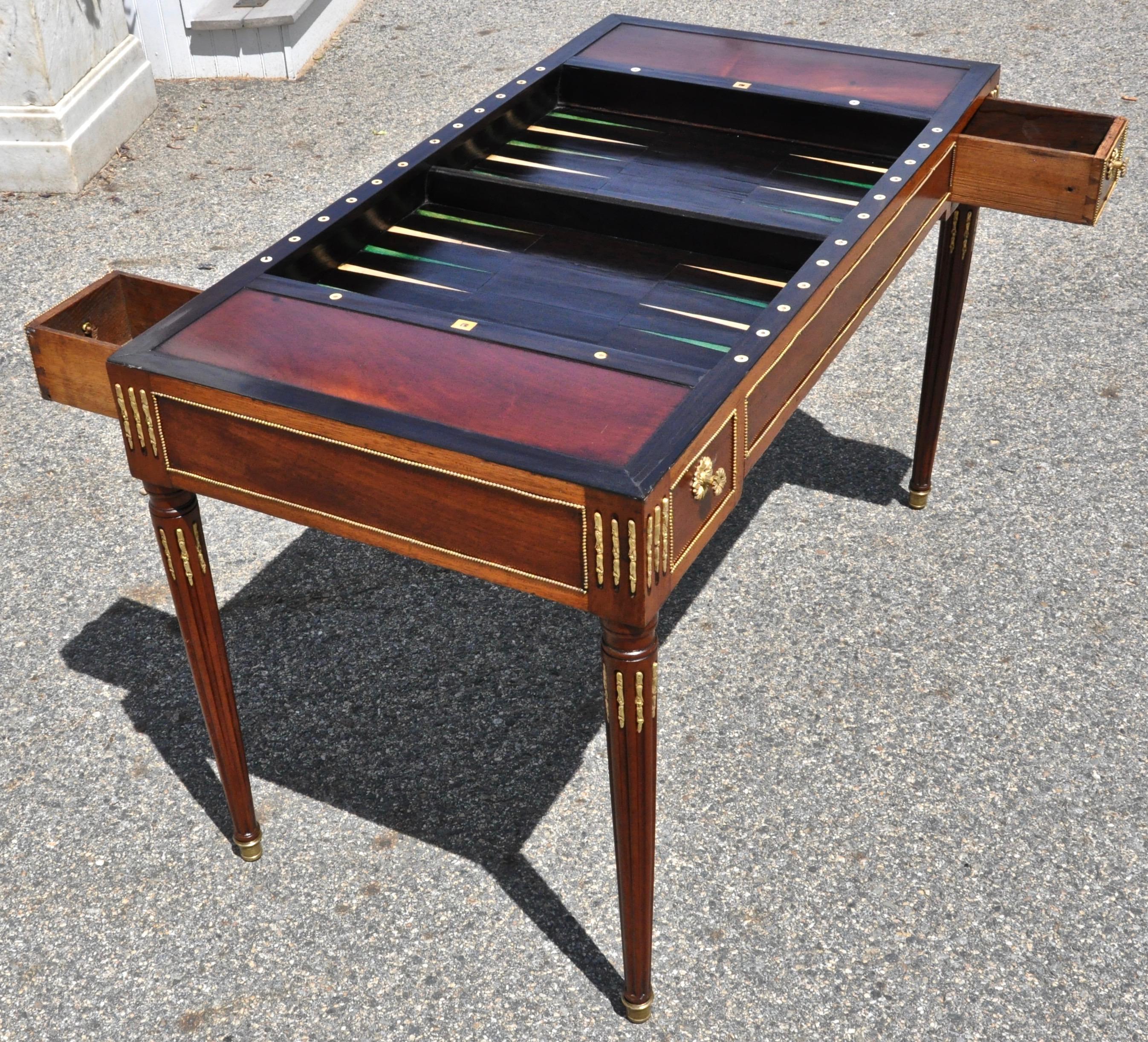 Late 18th Century Louis XVI Backgammon or Trictrac Game Table 2