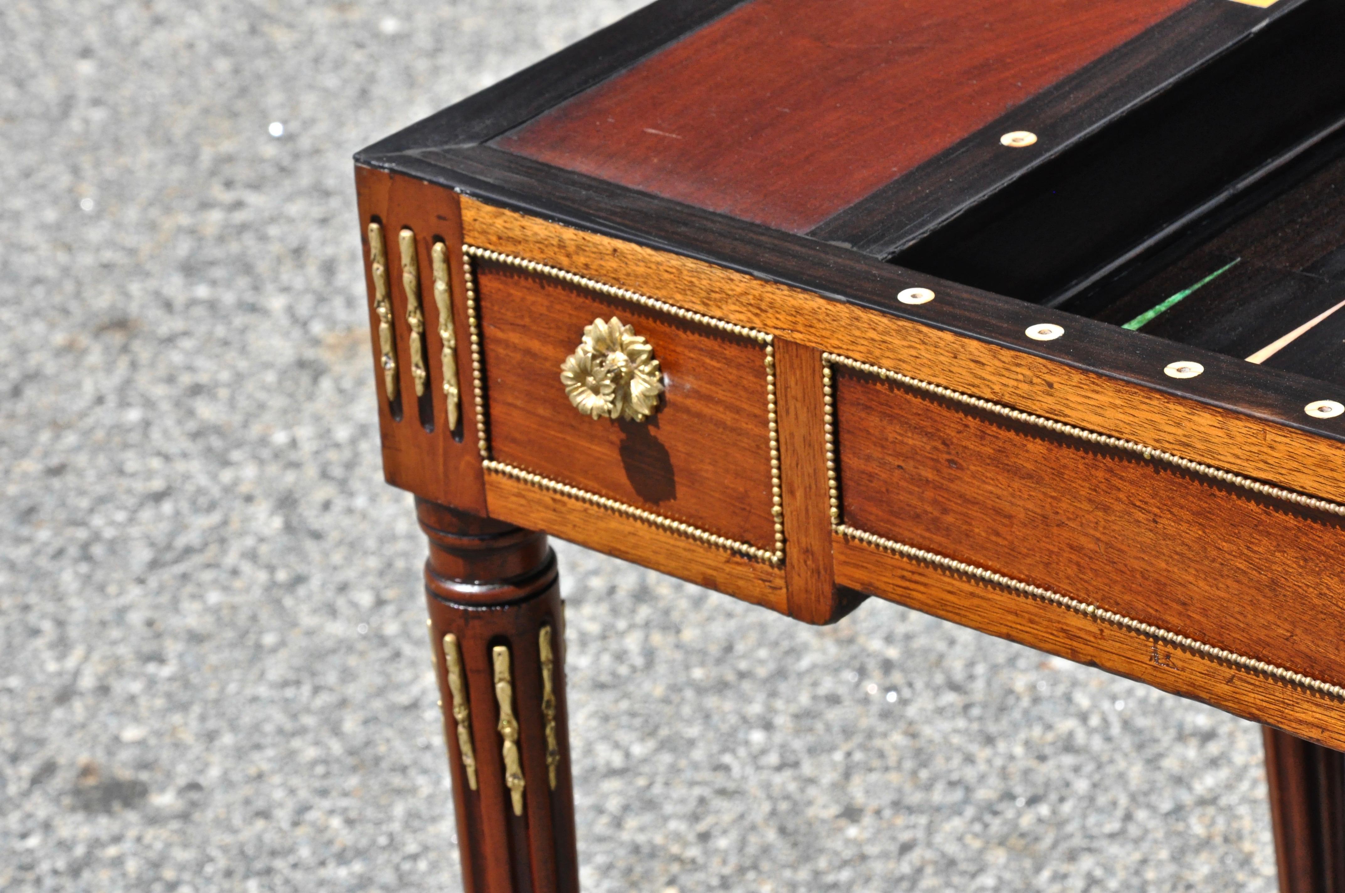 Late 18th Century Louis XVI Backgammon or Trictrac Game Table 3
