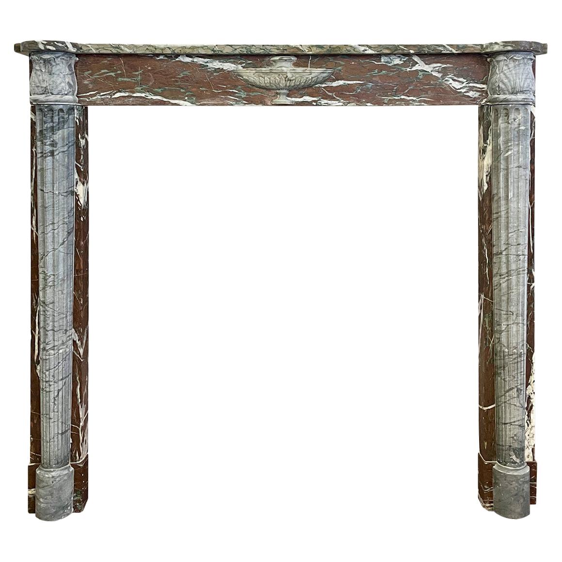 Late 18th Century Louis XVI Campan Marble Fireplace Mantel