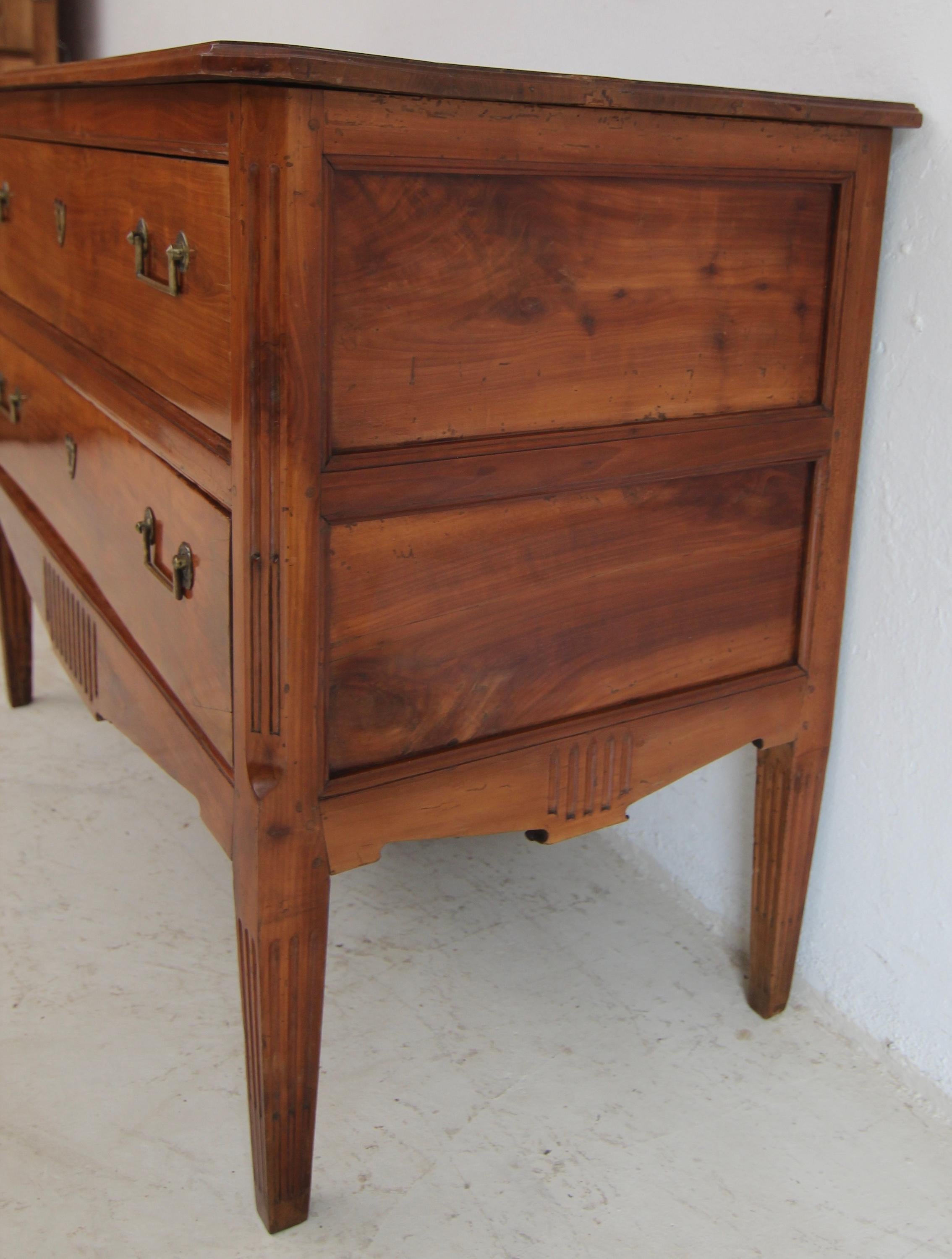 Late 18th Century Louis XVI Cherrywood Chest of Drawers For Sale 8