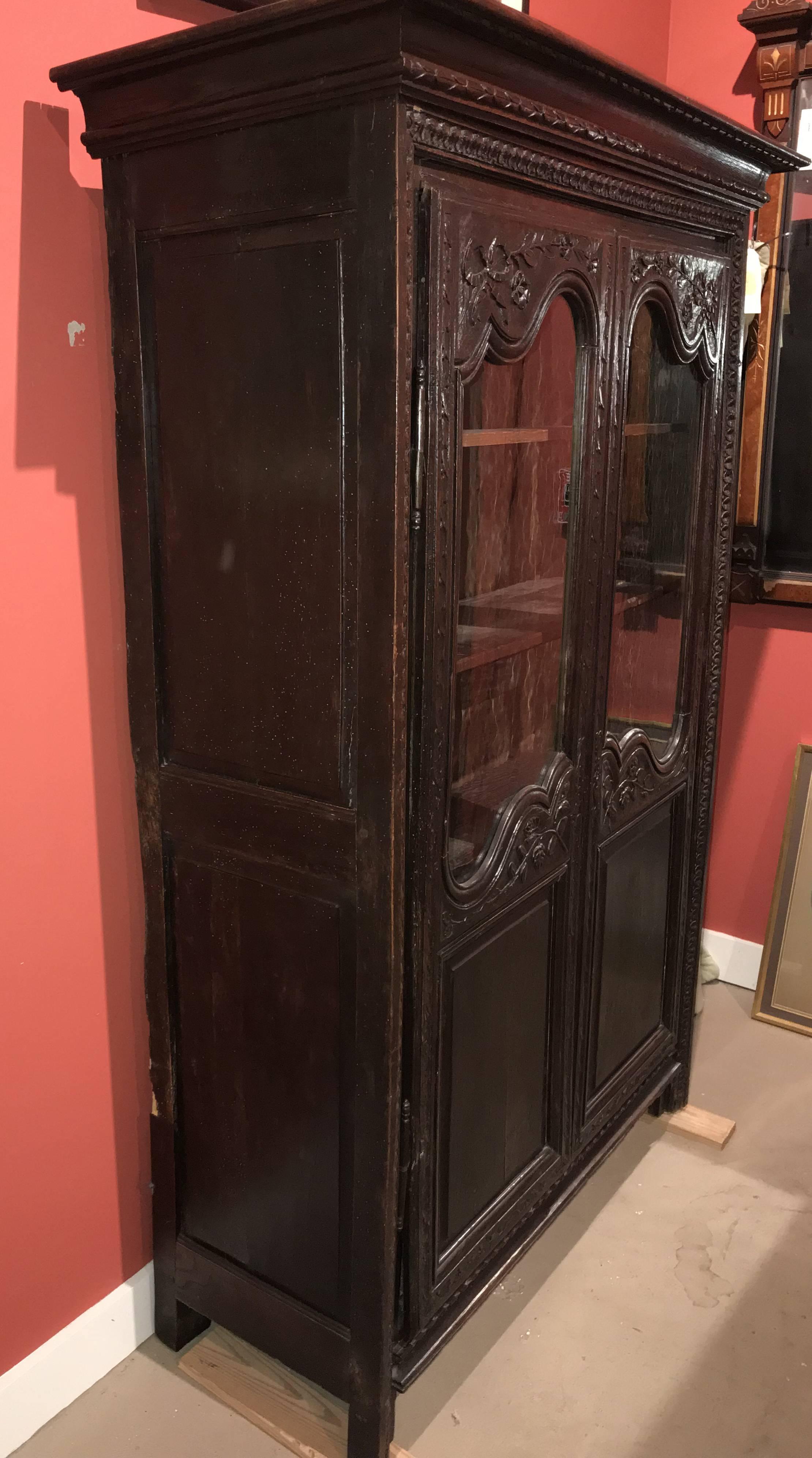 Late 18th Century Louis XVI French Walnut Two-Door Bookcase 2