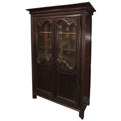 Late 18th Century Louis XVI French Walnut Two-Door Bookcase