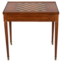 Late 18th Century Louis XVI Mahogany and Marquetry Inlaid Tric-Trac Games Table