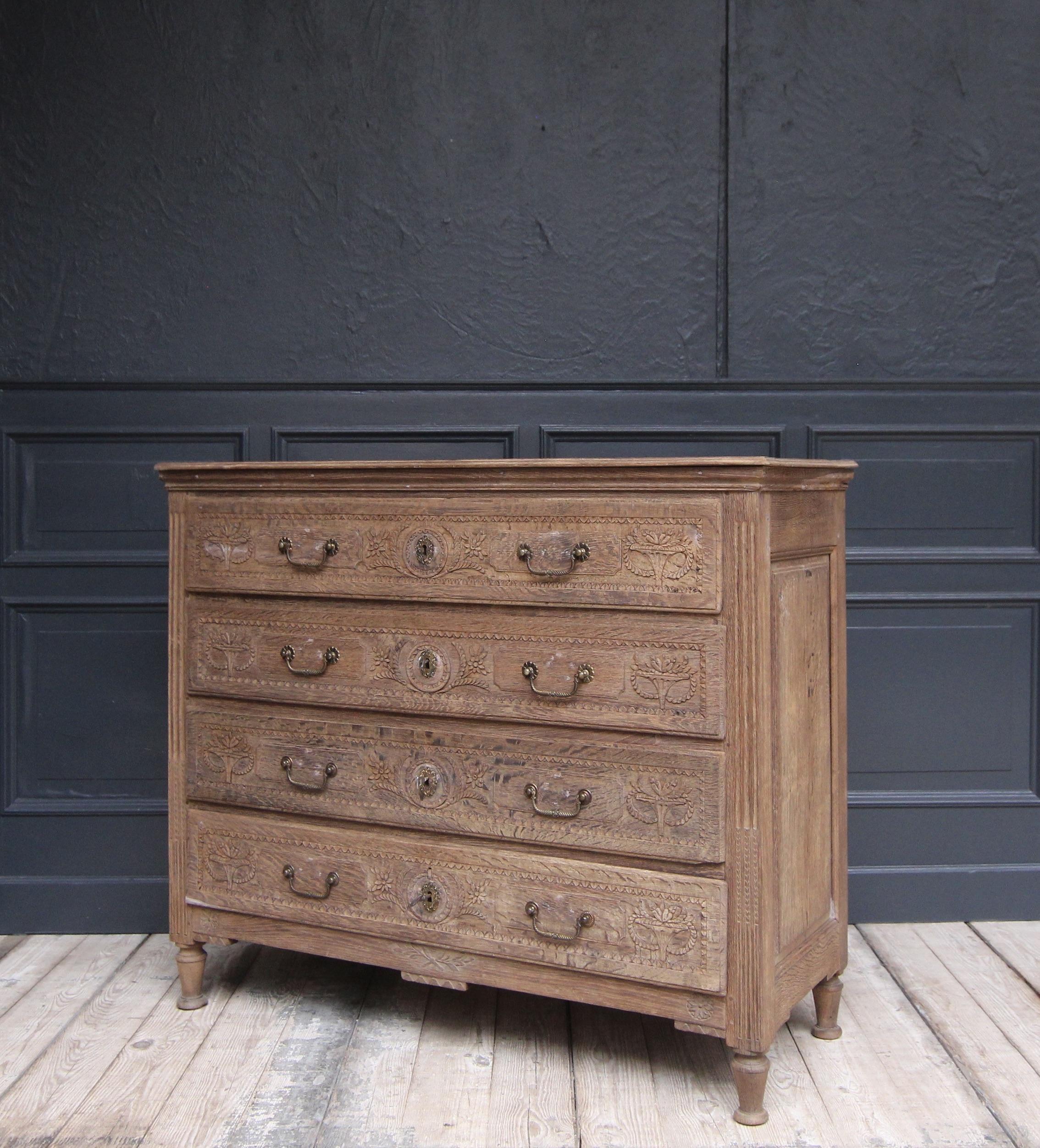 Late 18th Century Louis XVI Oak Chest of Drawers 10