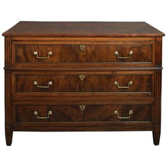 Antique Late 18th Century Louis XVI Period Walnut Commode