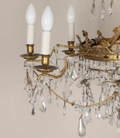 Late 18th Century Louis XVI Rock Crystal and Gilt Bronze Chandelier